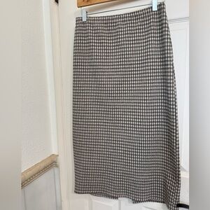 Reformation Black and White Midi Pencil Skirt